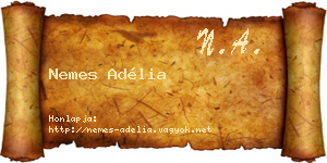 Nemes Adélia névjegykártya